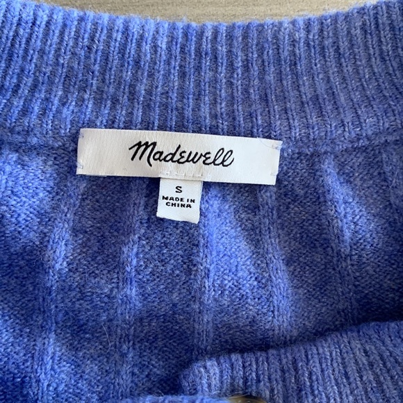 Madewell Blue Bowden Henley Sweater Soft Knit Size S - Picture 3 of 6
